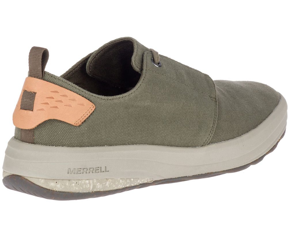 Merrell Sneakers Olive - Gridway Canvas - Mens 14IWOEMPK